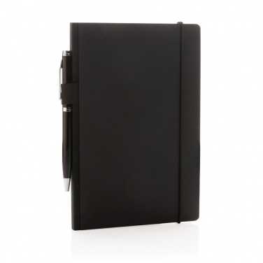 Logo trade promotional giveaways image of: A5 deluxe kraft hardcover notebook